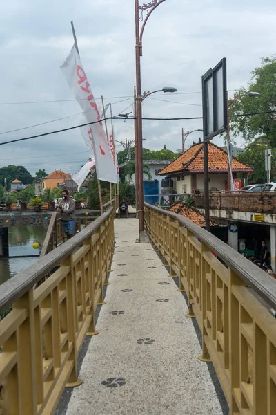 Denpasar Bali Indonésia Junho 2021 Calçada Rua Pedonal Tranquila Sem — Fotografia de Stock