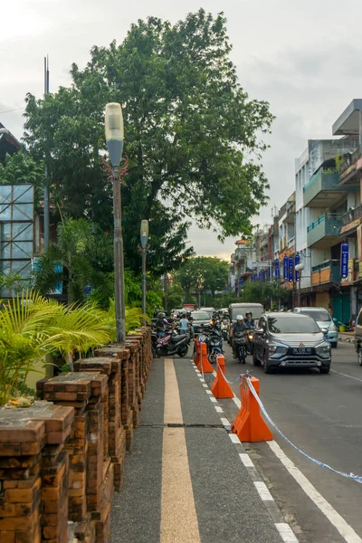 Denpasar Bali Indonesia Червня 2021 Sidewalk Перед Традиційним Ринком Місті — стокове фото