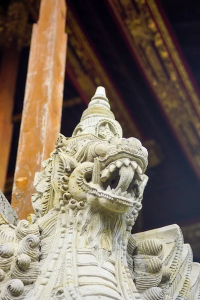 stock image Close up view of the ornate statue (guard statue) at Ubud Palace, Bali.