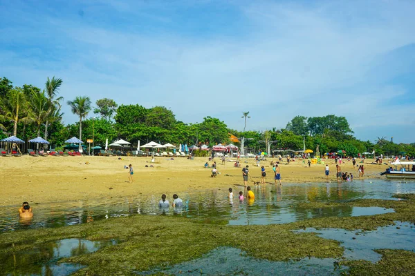 Sanur Denpasar Novembre 2022 Ambiance Matinale Sur Plage Beaucoup Touristes — Photo
