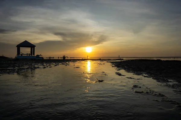 Вид Восход Солнца Пляже Санур — стоковое фото