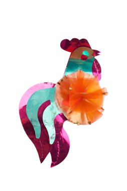 Beyaz arka planda izole edilmiş eski Sovyet Rusya Noel yeni yıl oyuncağı. Klasik Noel süslemeleri