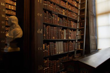 Eski kitaplar Kells Kitabı ve Eski Kütüphane turunda yer alır Dublin, İrlanda 'da Trinity College Dublin' de