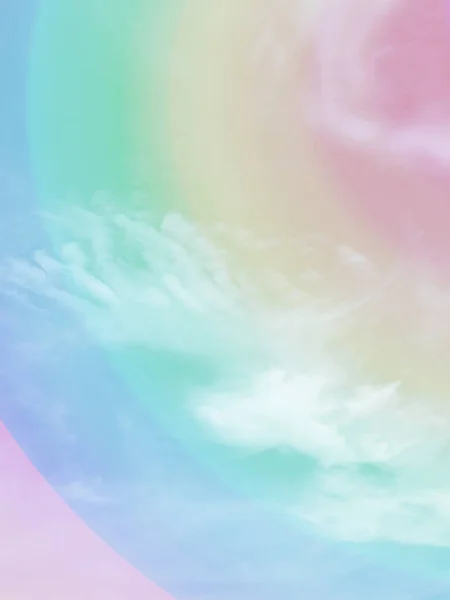 Облака Небо Пастельным Радужным Фоном — стоковое фото
