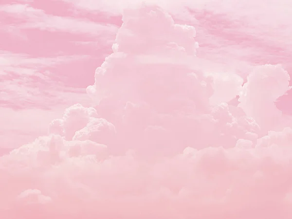 Облако Небо Пастельно Розовом Фоне — стоковое фото