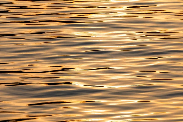 Wave Water Surface Reflecting Golden Sunlight — Stock Photo, Image