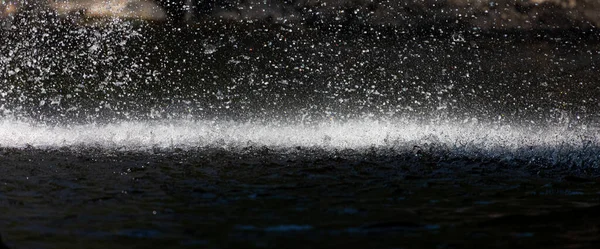 우림에 내부의 어두운 연못에 물방울이 떨어지는 움직임을 주었다 — 스톡 사진