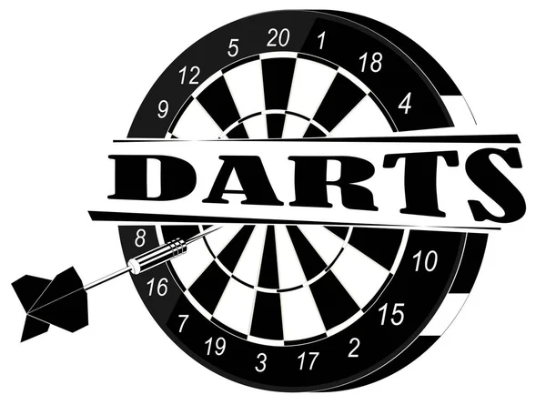 darts on tagret and banner