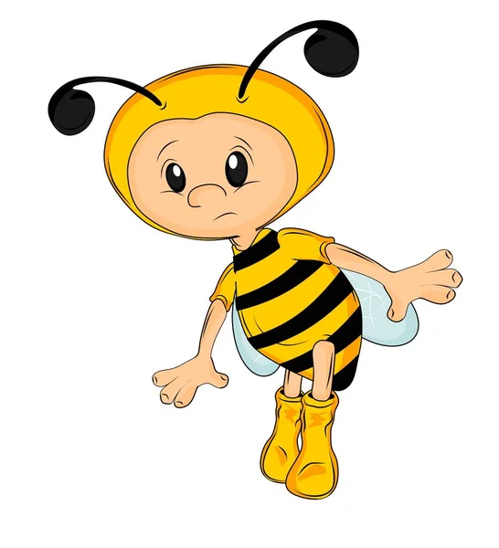 Child Costume Sad Queen Bee — Stock Photo, Image