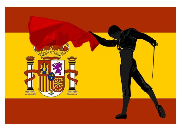 Spanya Bayrağı Matador — Stok fotoğraf