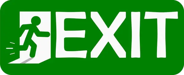 çıkış vektör simgesi düz renkte