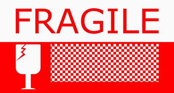 broken fragile box vector illustration. fragile glass box icon. fragile sign. broken box with fragile sign. flat design.