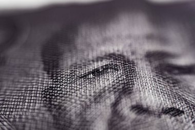 Bir dolarlık banknota yakın çekim. Rupiah Endonezya 'nın makro fotoğrafçılığı. arkaplan için fotoğraf