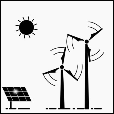solar panel vector icon design clipart