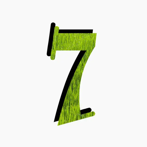 7 numara yeşil yapraklı ve otlu..