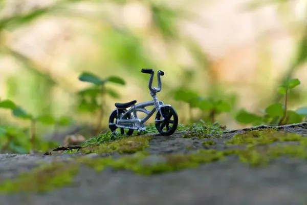 Bahçede bisiklet BMX oynayan bir adam.