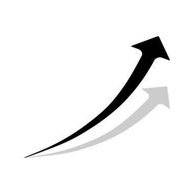 siyah ve beyaz ok. vektör illüstrasyonu