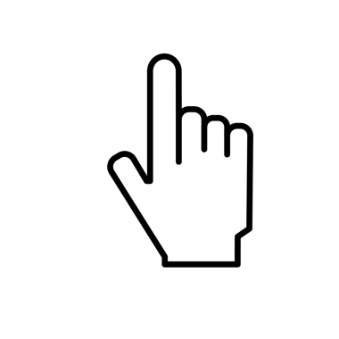 şeffaf arkaplanda parmak vektörü simgesi