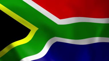 Arka planda dalgalanan Afrika bayrağı