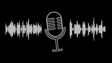 Ses dalgası mikrofon simgesi canlandırması