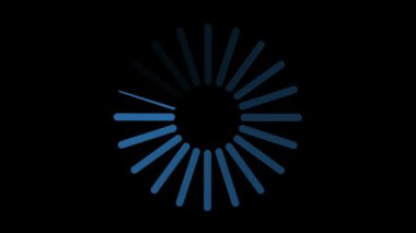 Siyah arkaplanda animasyon mavi rengi yükleniyor