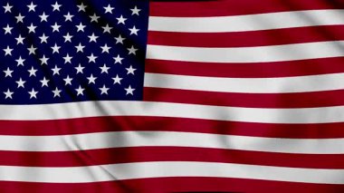 Amerika Birleşik Devletleri bayrağı animasyon sallıyor. Kusursuz kıvrımlı Amerikan bayrağı canlandırıldı. ABD bayrağı sallanıyor 4k