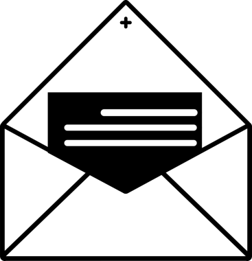 Zarf simgesindeki harf, zarf üzerindeki harf düz biçim simgesi beyaz arkaplanda izole edildi