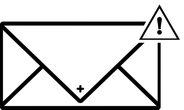 simge e- posta, ileti, uyarı zarfı düz biçim simgesi beyaz arkaplanda izole edildi