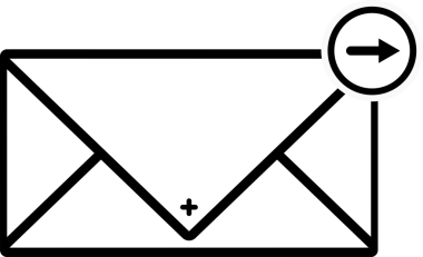 simge e- posta, ileti, giden zarf düz biçim simgesi beyaz arkaplanda izole edildi