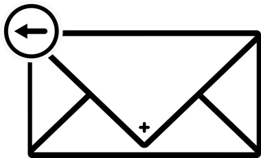 simge e- posta, ileti, giden zarf düz biçim simgesi beyaz arkaplanda izole edildi