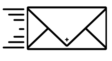 simge hızlı posta, ileti, beyaz arkaplanda izole edilmiş zarf düz biçim simgesi gönder