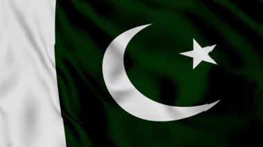 Pakistan Dalga Bayrağı, Pakistan Dalga Animasyonu, Pakistan Bayrağı 4K çözünürlüğü