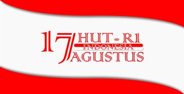 Endonezya bağımsızlık günü afişi, iş tanıtımı veya tebrik kartı için uygun