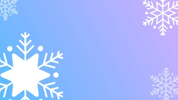 Der Winterurlaub Schneeflocke Grußkarte Auf Blauem Hintergrund Illustration Perfekt Für — Stockvektor