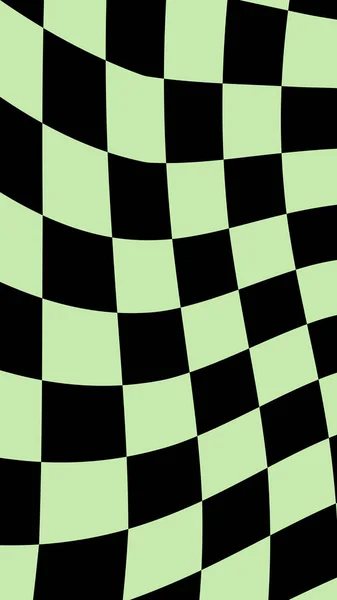 Αισθητική Χαριτωμένο Παραμορφωμένη Κάθετη Πράσινο Και Μαύρο Checkerboard Gingham Καρό — Φωτογραφία Αρχείου