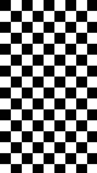 Ästhetische Niedliche Vertikale Schwarz Weiß Schachbrett Gingham Kariert Checkers Tapete — Stockfoto