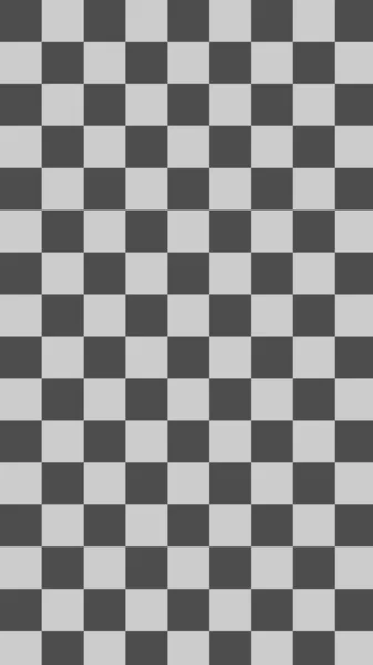 Αισθητική Χαριτωμένο Κάθετη Γκρι Checkerboard Gingham Καρό Πούλια Ταπετσαρία Εικονογράφηση — Διανυσματικό Αρχείο