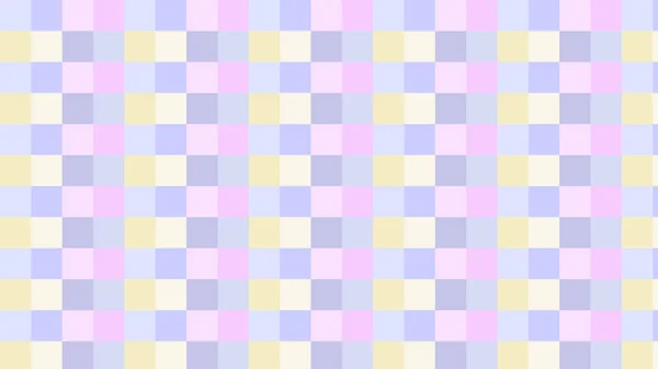 Ästhetische Niedliche Pastellblaue Rosa Und Lila Schachfiguren Kariert Mehrfarbige Schachbretthintergrundillustration — Stockfoto