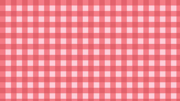 Aesthetic Red Checkerboard Gingham Plaid Checkered Background Illustration Perfect Backdrop — Stock Vector