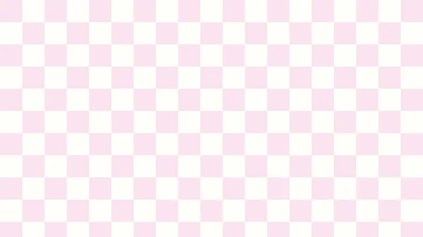 Roztomilý Estetika Měkké Pastelové Růžové Žluté Šachovnice Gingham Kostkované Kostkované — Stockový vektor