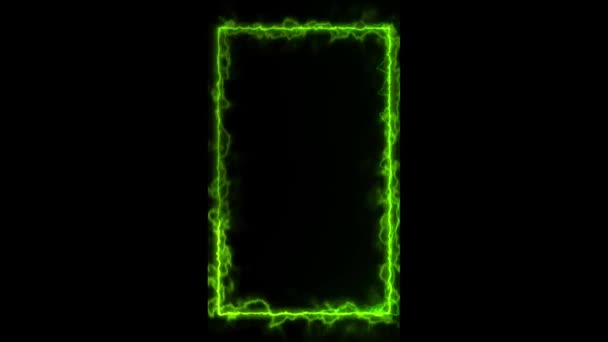 Neon Power Line Text Box Abstract Neon Line Frame Neon — Vídeos de Stock