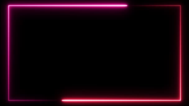 Neon Różowa Czerwona Linia Tło Pętli — Wideo stockowe