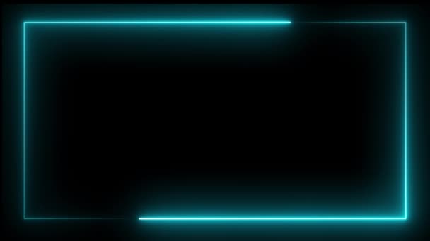 Abstrakcyjny Neon Niebieski Linia Pętla Tło Tapety — Wideo stockowe