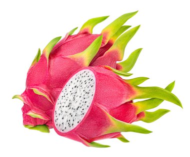 Ejderha meyvesi kırpma yolu ile beyaz arkaplanda izole