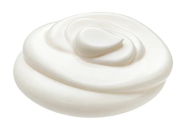 stock image Mayonnaise swirl isolated on white background with clipping path