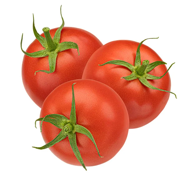 Tomates Cereza Aislados Sobre Fondo Blanco Con Ruta Recorte — Foto de Stock