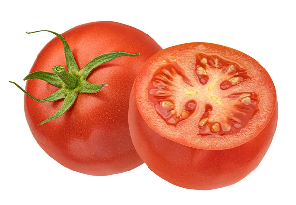 Tomates Cerises Isolées Sur Fond Blanc Avec Chemin Coupe — Photo