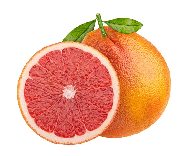 Grapefruit Isolated White Background Clipping Path Full Depth Field — Stock Photo, Image