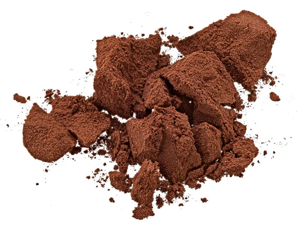 stock image Chocolate powder isolated on white background, top view, full depth of field