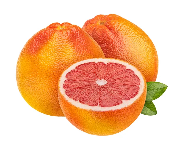 Grapefruit Elszigetelt Fehér Alapon Nyírás Útvonal — Stock Fotó